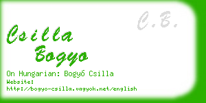 csilla bogyo business card